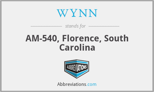 What is the abbreviation for am-540, florence, south carolina?